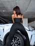 Slimming leggings with underwire 3286 - BLACK